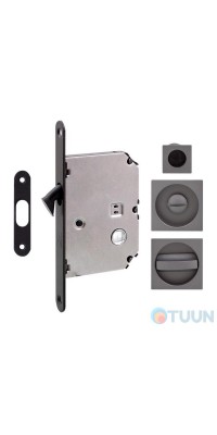 Ручка на раздв. двері Fimet 3667R F15+LOCK+MQ антрацит (комплект wc)