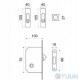 Ручка на раздвиж. дверь Fimet 3663AR F05+LOCK+MQ мат хром (комплект)