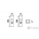 Sliding door handle Fimet 3663AR F05 matt chrome (set)