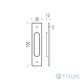 Colombo CD111 handle, polished brass, for sliding doors