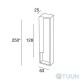 Pamar sliding door handle MN 2414 Z matt chrome (E 215)