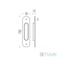 Colombo CD211 handle, matt chrome, for sliding doors