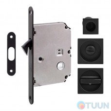 Handle for sliding door Fimet 3667R +LOCK+MQ matt black (wc set)