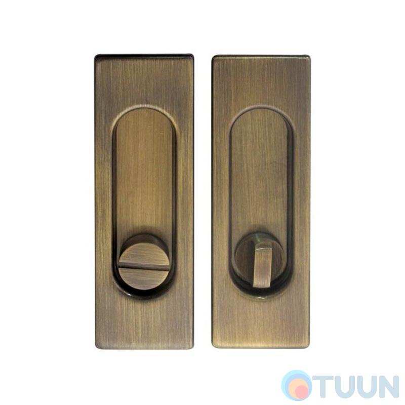 Sliding door handle Fimet 3663AR F03 matte bronze (set)