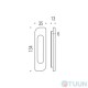 Colombo CD311 handle, nickel plated, for sliding doors