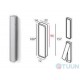 Pamar sliding door handle MN 1032 Z matt chrome (E 215)