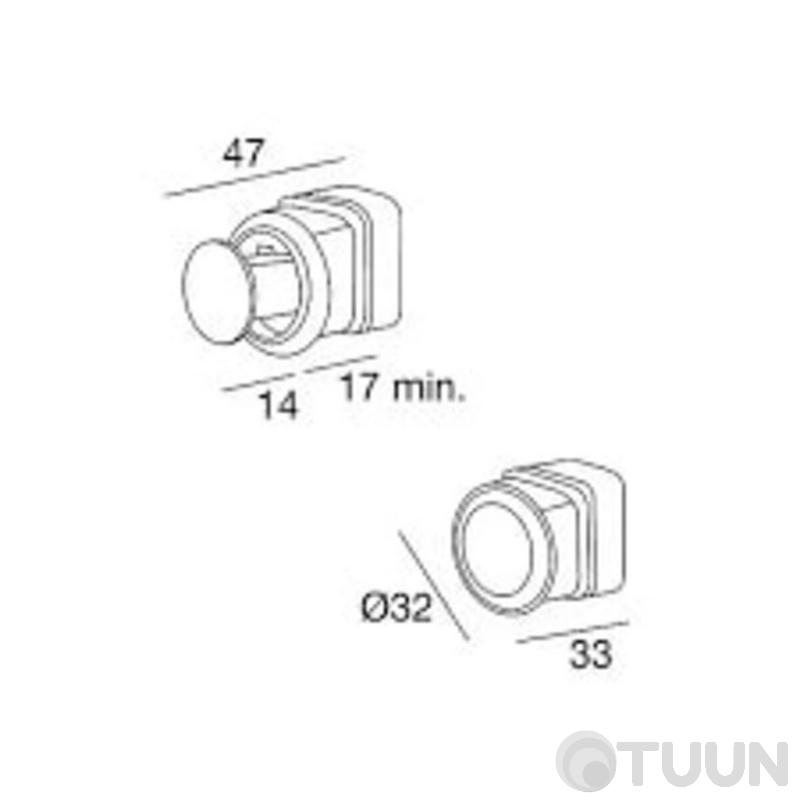 Handle for sliding doors Pamar PO2015 Z matte black (E228)