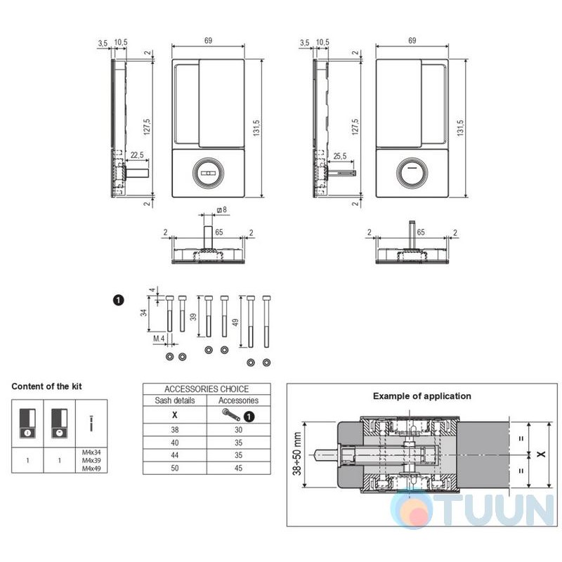 AGB handle Art. B3000202FM Wave for WC sliding doors matte white