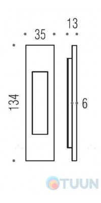 Colombo ID411 handle matte graphite on sliding door