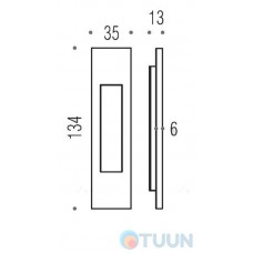 Colombo ID411 handle matte graphite on sliding door