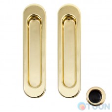 AGB Art. B019270010 KIT F1 Set of handles for sliding doors + handle for door pull brass