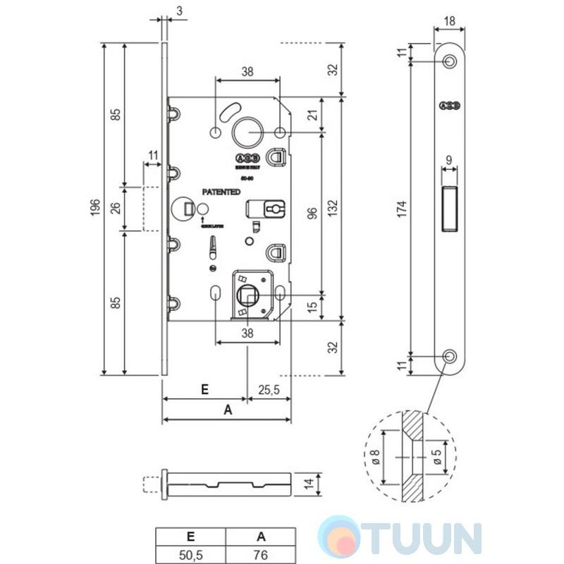 Mediana Polaris AGB mechanism Art. B0613250FM Wave WC matte white