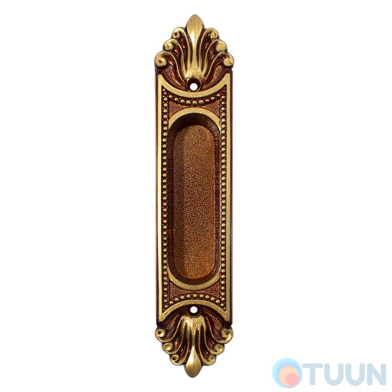Enrico Cassina C50100 antique brass handle for sliding doors