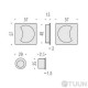 Colombo Open SQ ID311 handle, matte chrome, for sliding doors