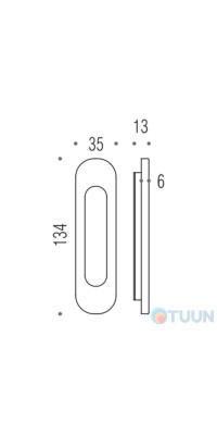 Colombo CD511 bronze handle for sliding doors