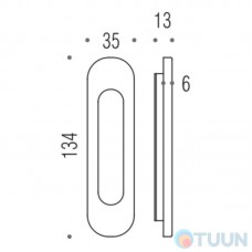 Colombo CD511 bronze handle for sliding doors