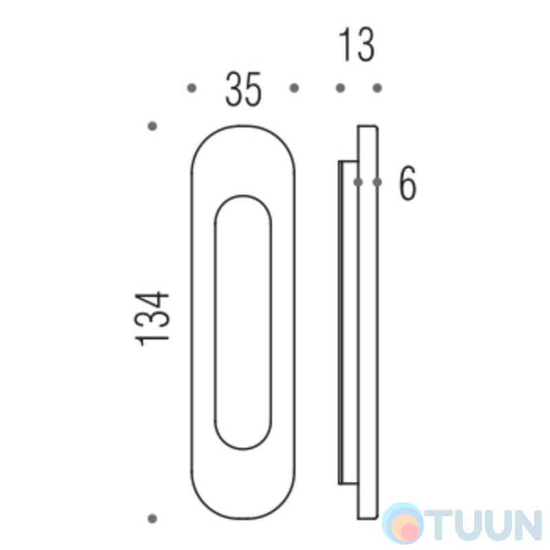 Colombo CD511 bronze handle for sliding doors