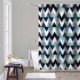 Trento Mood Bath or Shower Curtain, 180x200, Blue with White