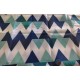 Trento Mood Bath or Shower Curtain, 180x200, Blue with White