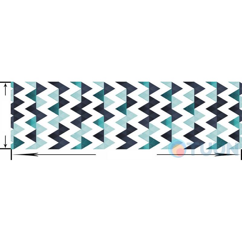 Trento Mood Bath or Shower Curtain, 180x200, Blue with White