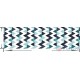 Trento Mood Bath or Shower Curtain, 180x200, Blue with White