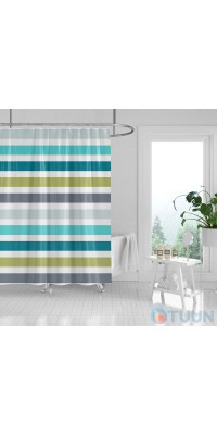 Шторка для ванной или душа Trento Horizontal, 180х200, цветные полосы