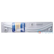 Bathroom curtain rail radius 90*90 white