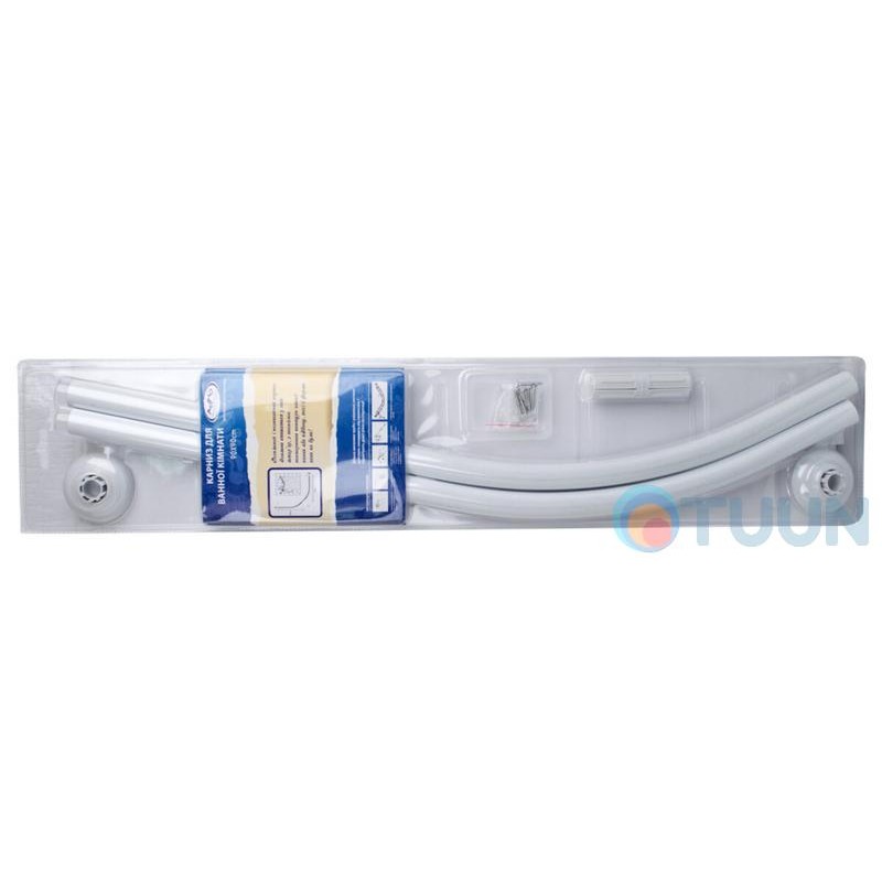 Bathroom curtain rail radius 90*90 white