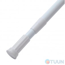 Arino bathroom curtain rail with latch 120-220 d 22, white aluminum
