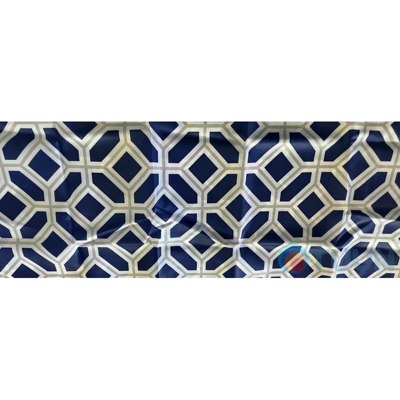 Шторка для ванної або душу Trento Mosaic, 180х200, синя з білим
