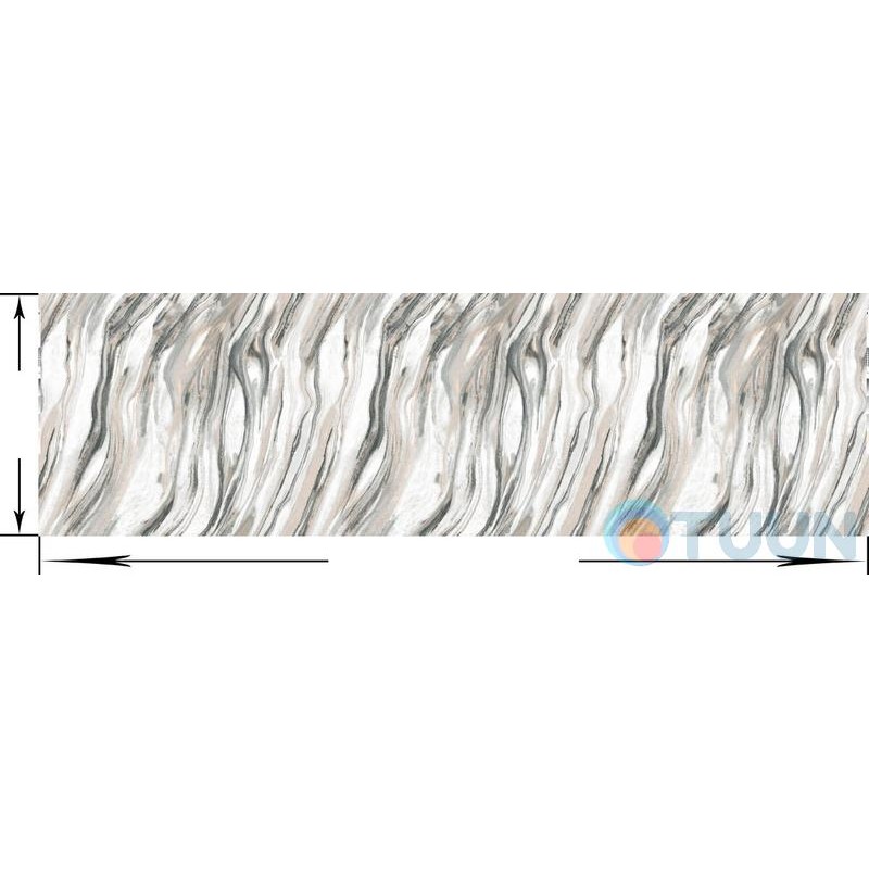 Шторка для ванної або душу Marble, 180х200, чорний з білим