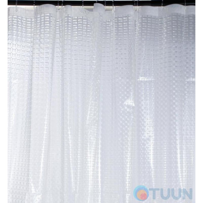 3D Trento shower curtain 180x180 cm transparent