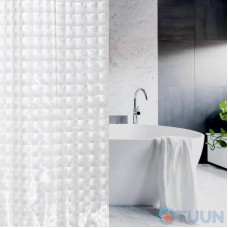 3D Trento shower curtain 180x180 cm transparent