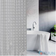 3D Trento Bathroom Curtain 180x180 cm Gray