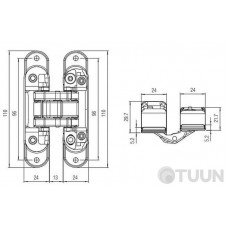 Hinge Koblenz Atomika Slim K8060 matt chrome