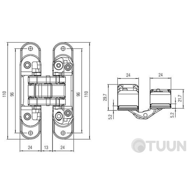 Hinge Koblenz Atomika Slim K8060 matt chrome