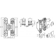 Hinge Koblenz Kubica Art.K2760 CS matt chrome