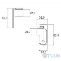 SFS CAB-R 3D hinges 1158391 polished brass