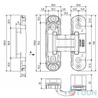 AGB Art. E302000334 Eclipse 2.0 curtain mat chrome
