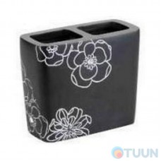 Підставка для щіток чорн Trento Crystal nero