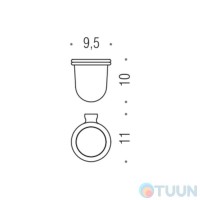 Colombo B0102 LunaСклянка хром підвісна