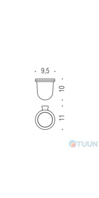 Colombo B0102 LunaСтакан хром подвесной