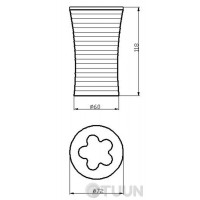 Підставка для щіток бірюза Trento Bergamo