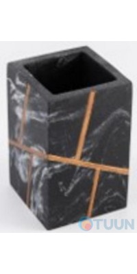 Стакан Trento InkStone, черный мрамор, полигума