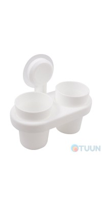 Стакан двойной Home White, скотч, белый, пластик