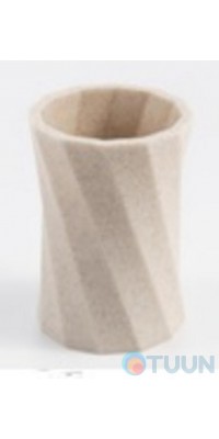 Trento Column Toothbrush Glass, Sand, Polygum