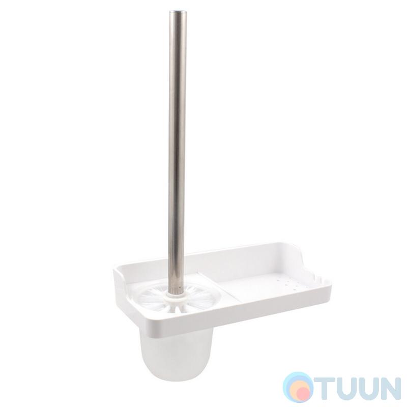 Arino broom with storage shelf Home, white, ABS plastic