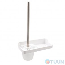 Arino broom with storage shelf Home, white, ABS plastic