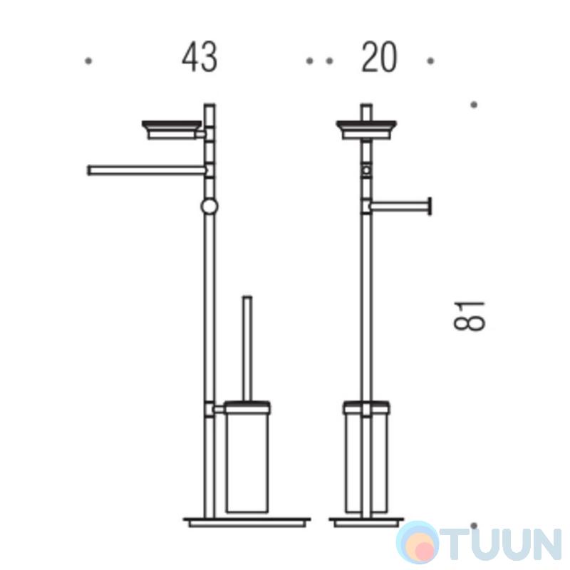 Colombo B9903 Square Stand chrome