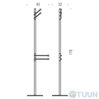 Colombo B9412 Isole stand 178cm chrome
